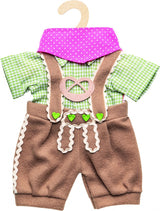 Heless Dolls Kleidung Lederhosen mit Hemd und Schal, 35-45 cm