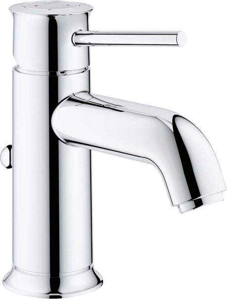 Grohe Quickfix Start Classic Waschtischarmatur mit Kaltstart und ausziehbarem Ablaufgarnitur Chrom