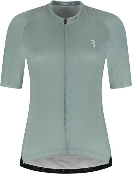 Bbb cycling donnafit r - duurzaam fietsshirt dames korte mouw - 15-25 °c - ademend mtb en wielrenshirt - 3 achterzakken - sage groen