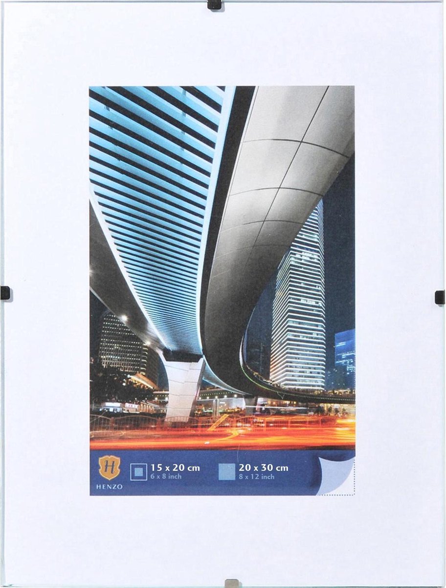 Henzo Fotorahmen – Cliprahmen – Fotogröße 20 x 30 cm – transparent