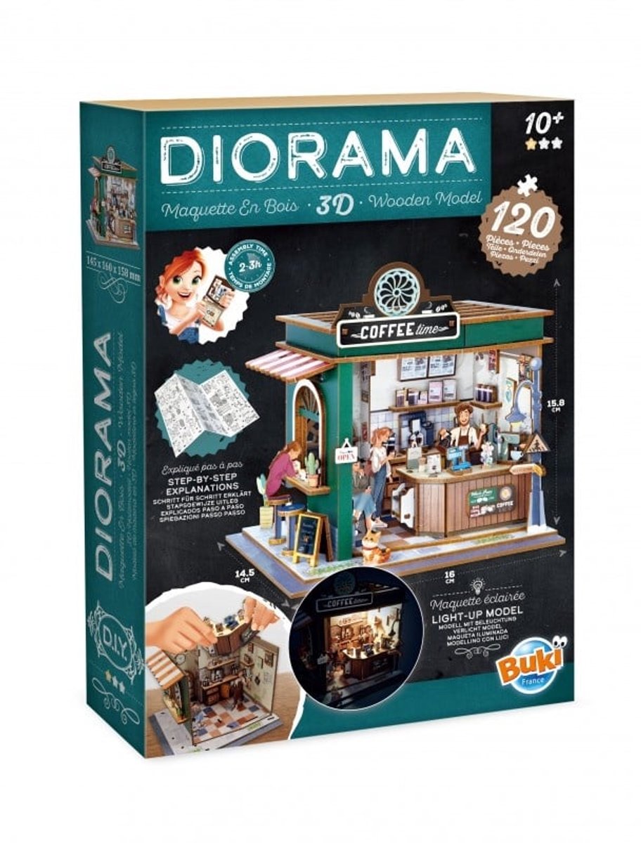 Buki france buki - modelbouwpakket - diorama - hout - miniatuurcafe