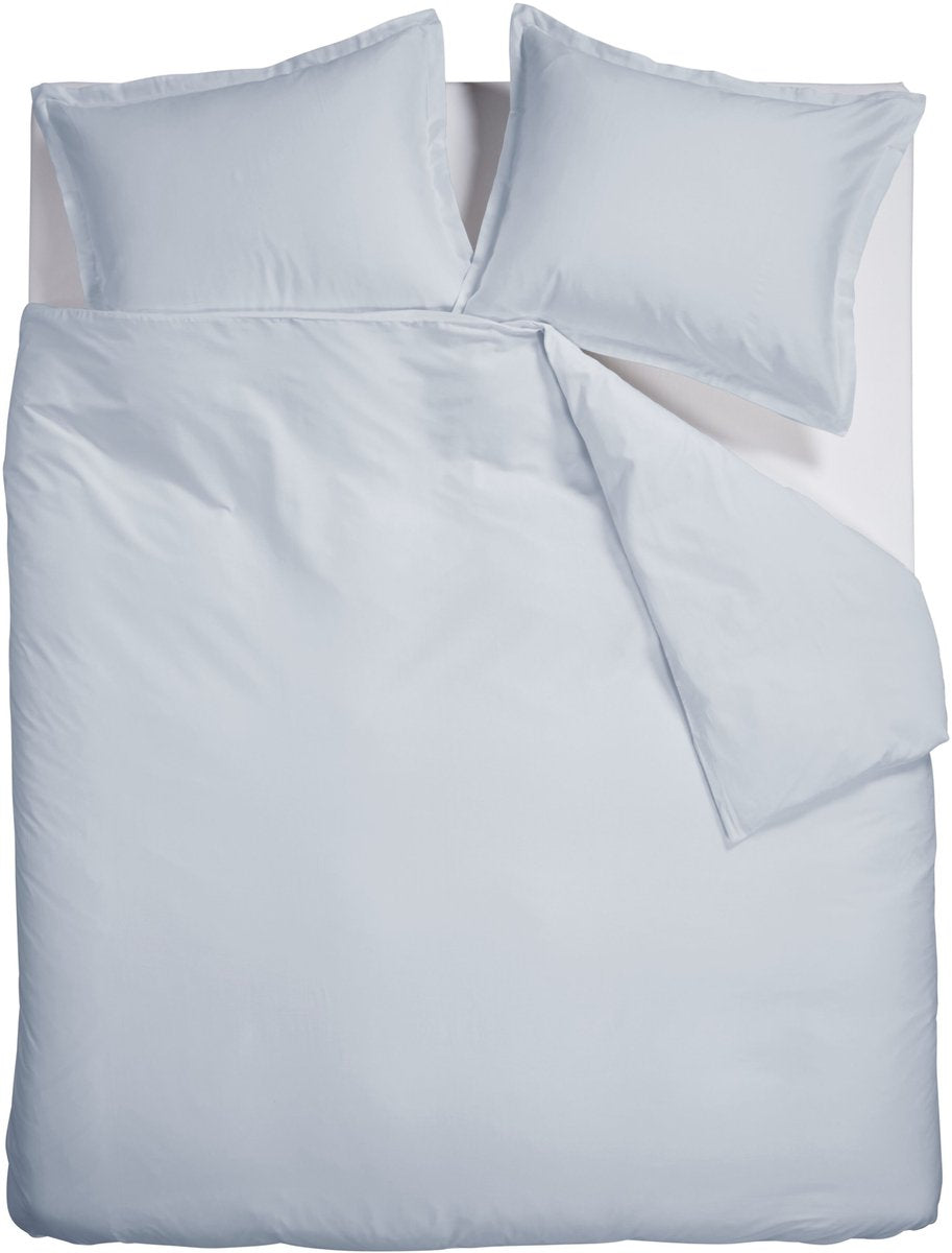 Ambiante satin uni dekbedovertrek - lits-jumeaux - 240 x 200 220 cm - licht blauw