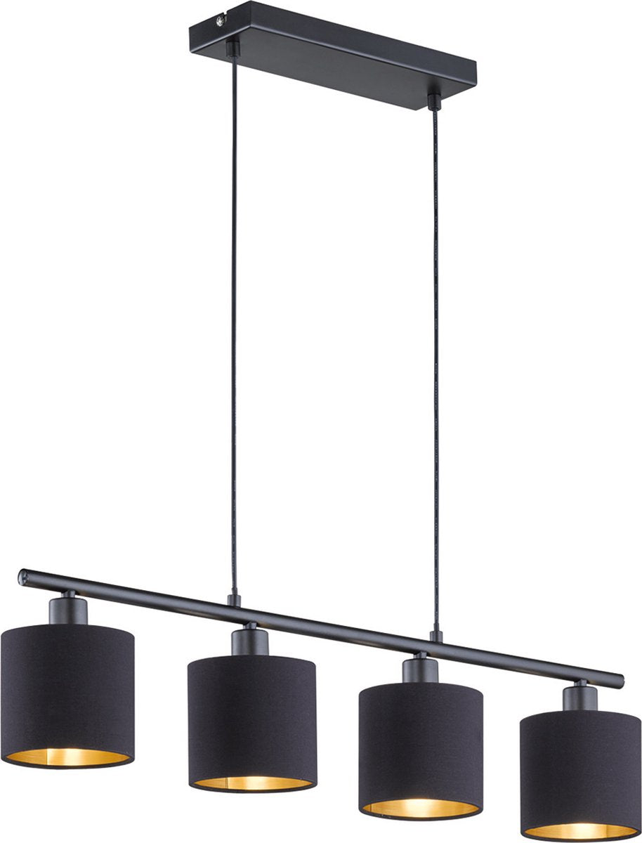 Rl live your light reality tommy hanglamp - zwart - goudkleur - excl.4xe14 - ip20