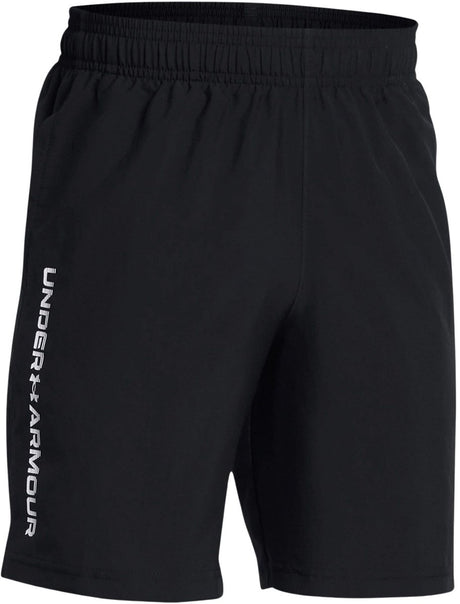 Under armour ua tech woven wordmark short-blk jongens sportbroek - zwart - wit