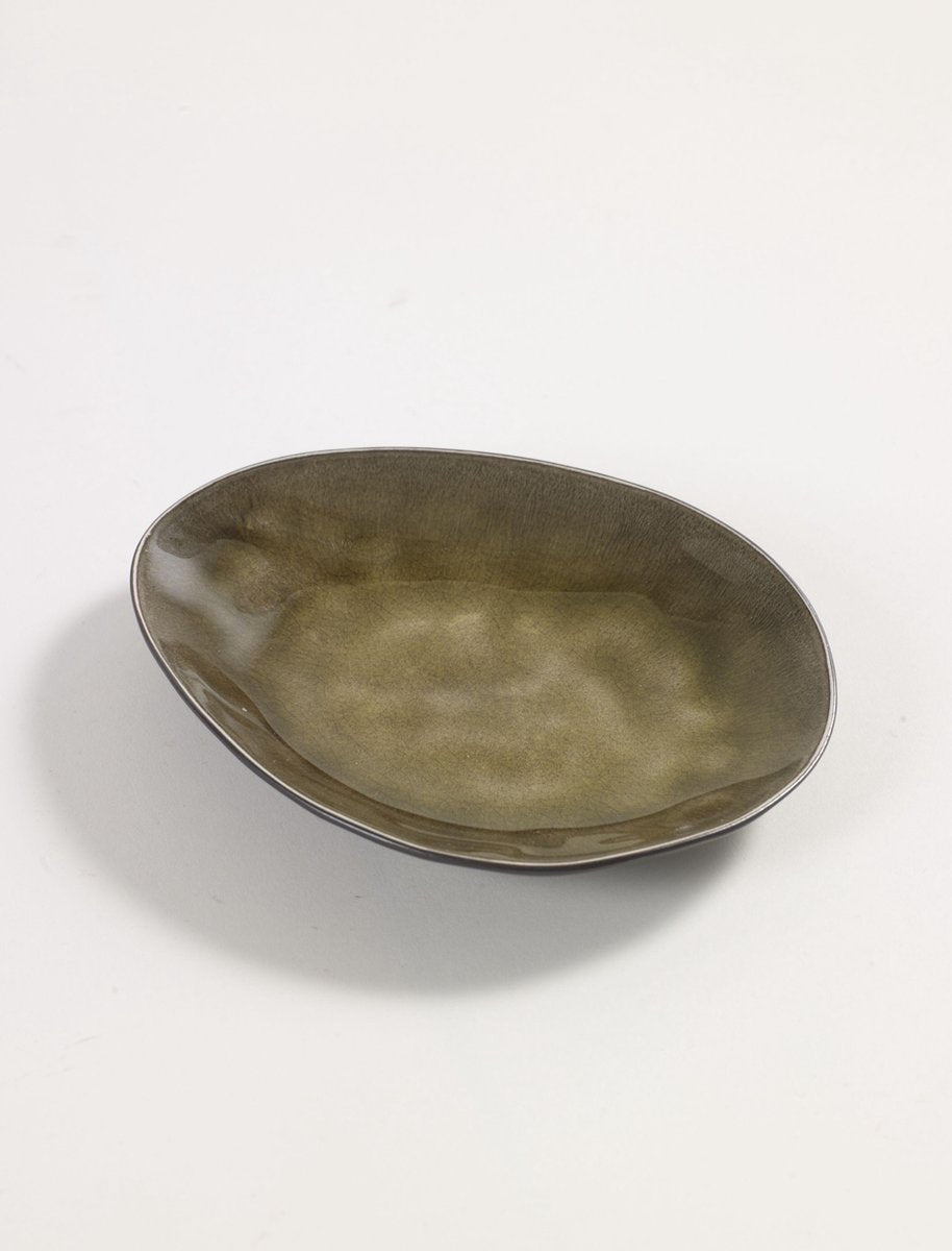Serax - pascale naessens pure - ovaal bord s - groen - 4 stuks