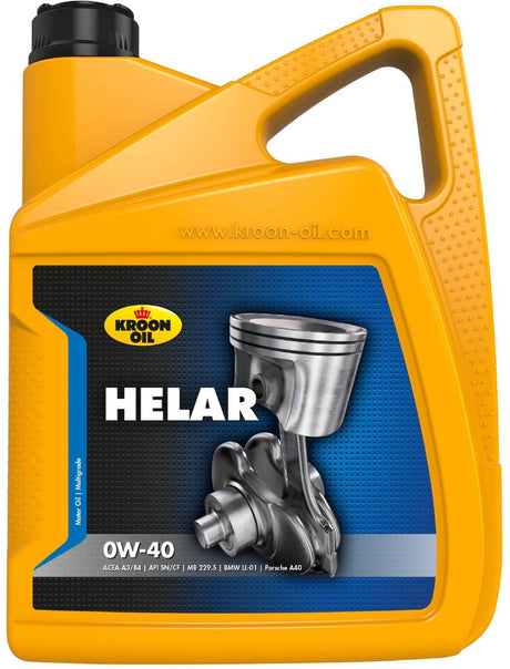 Kroon-Oil Helar 0W-40 – vollsynthetisches Motoröl – 5 Liter – transparent