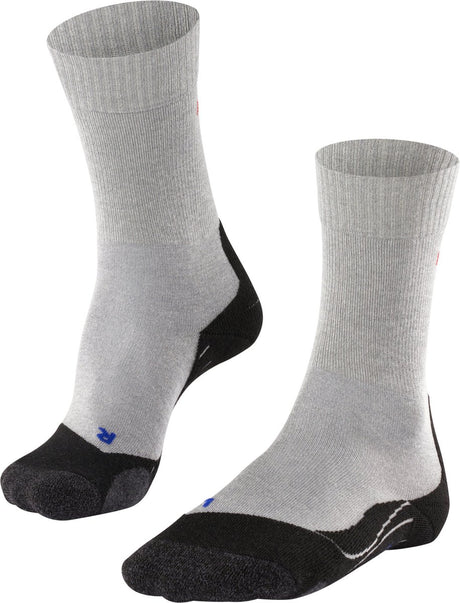 Falke TK2 Cool Anti-Blister Wandersocken aus dickem Lyocell-Funktionsmaterial Herren Grau - Größe 39-41