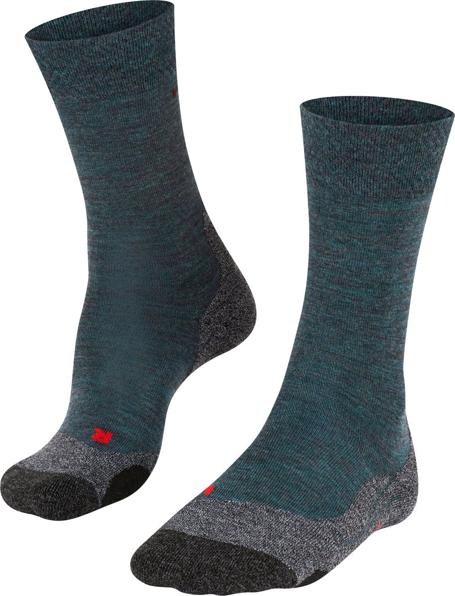 Falke TK2 Melange Anti-Blister Wandersocken aus dickem Woll-Funktionsmaterial Herren Grün - Größe 46-48