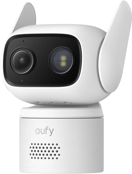 Eufy beveiliging bedrade cam c31 - wit - kantelbare beveiligingscamera - binnen en buiten - duale antenne - kleurennachtzicht - lokale opslag - geen maandelijkse kosten - ip66 - waterdicht - ai mens voertuig huisdierdetectie - 24 7 continue opname