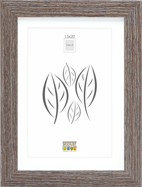 Deknudt Frames Fotorahmen - Grau mit Passepartout - 10x15 15x20 cm