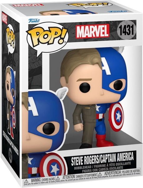 Funko pop split: marvel - steve rogers captain america pop #1431