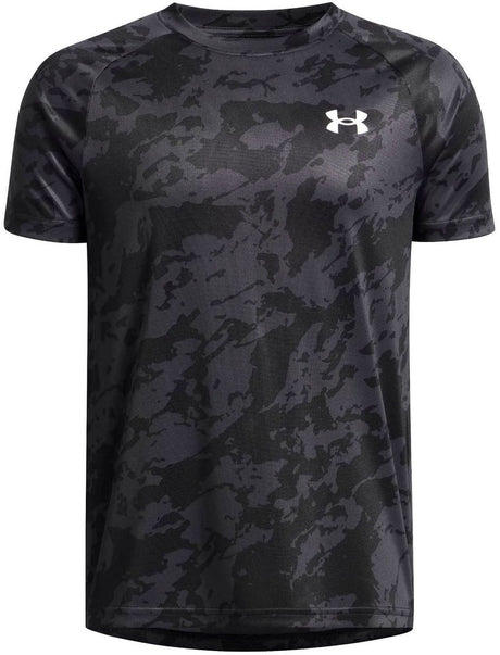 Under Armour UA Tech 2.0 SS-BLK Jungen-Sportshirt – Schwarz – Anthrazit – Weiß
