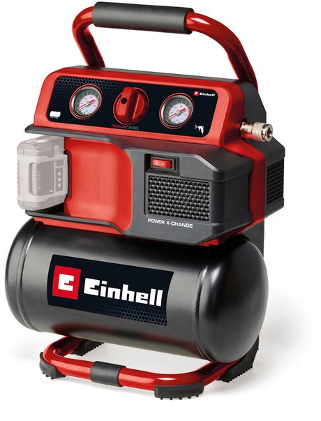 Einhell Akku-Kompressor TE-AC 18 75 Li oder Solo – Power X-Change – 18 V Li-Ion – max. 8 bar - 5 l Tank - ölfrei - Saugleistung 75 l min - exkl. Akku und Ladegerät
