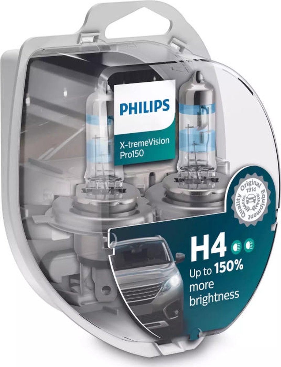 Philips Scheinwerfer x-tremevision pro 150 aus Lampe H4 12V Kit xtreme vis.pro150