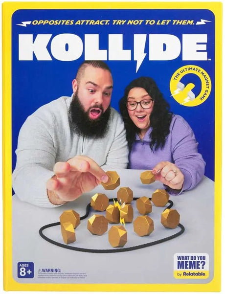 Megableu kollide – magnetisches Strategiespiel – ab 8 Jahren – 1–4 Spieler – Geschicklichkeitstaktik