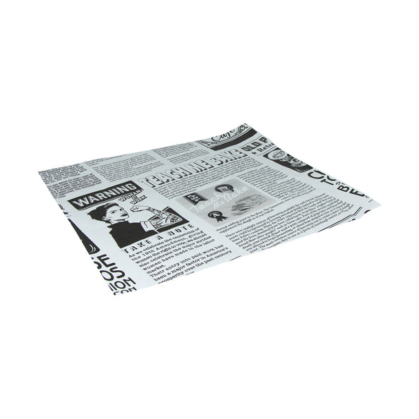 Vetvrij papier 33x30 cm krant wit (2000 stuks)