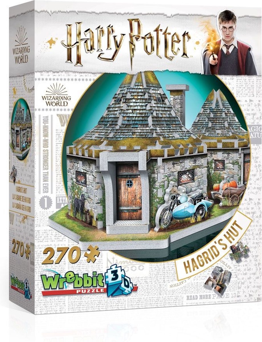 Wrebbit Harry Potter – Hagrids Hütte – 270 Teile – 3D-Puzzle