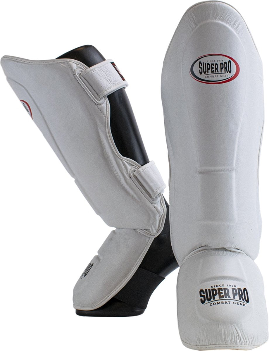 Super pro combat gear thai-pro shin guard wit zwart extra large
