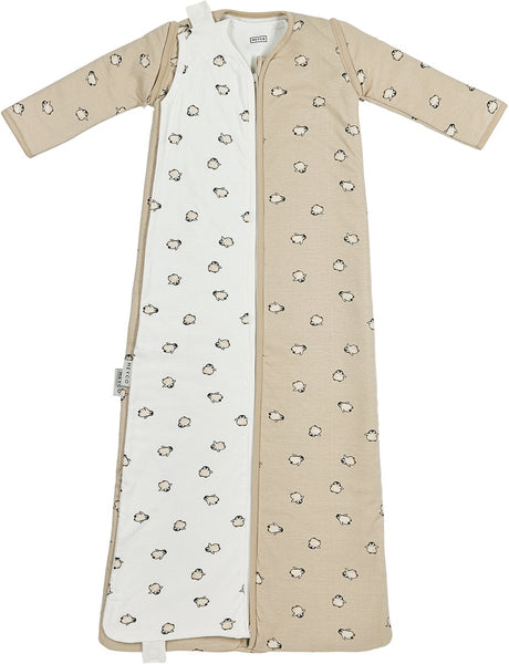 Meyco Baby Pinguin Babyschlafsack 4 Jahreszeiten – weicher Sand – 3,0 Tog