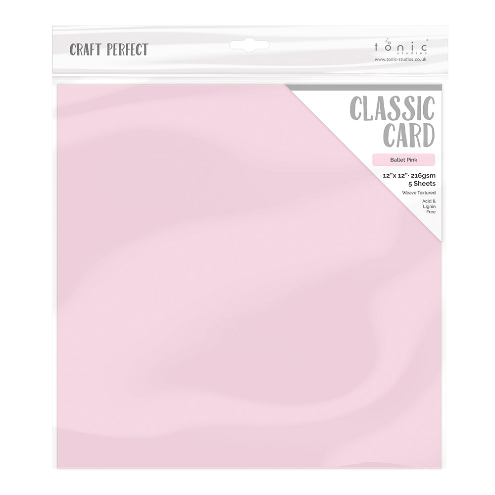 Craft Perfect von Tonic Studios Craft Perfect • Klassische Karte 30,5 x 30,5 cm, 5 Stück, Ballettrosa