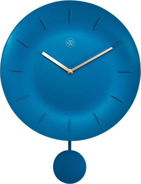 Merkloos sans marque nxt bowl – wandklok – 30 cm – plastic – turquoise – stil