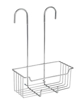 Wenko doucherek milo rvs glanzend 25x36cm - zonder boren - doucherekje hangend - douchemand - douchecaddy ophangbaar