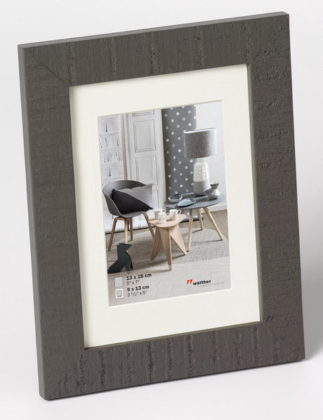 Walther Home - Holzrahmen - Fotogröße 13x18 cm - Grau