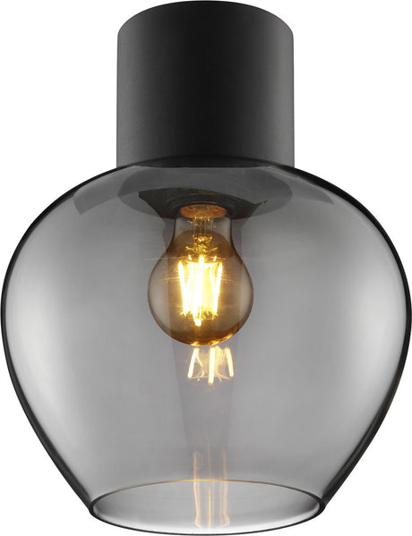 Brilliant Ligari – Deckenleuchte – ø 23 cm – E27 max 1x20 W – schwarzer Rauch