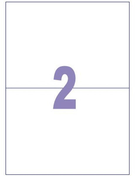 Kangaro etiketten - universeel - zelfklevend - inkljet laser kopieer - 210x148mm - 100 vel - 2 stickers per vel