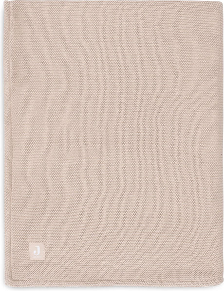 Jollein - deken ledikant 100x150cm basic knit - dekentje baby - wild rose fleece