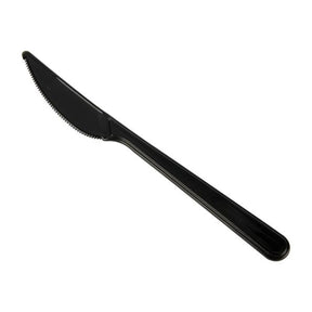 Messer wiederverwendbar schwarz PP 185 mm (50 Stück)