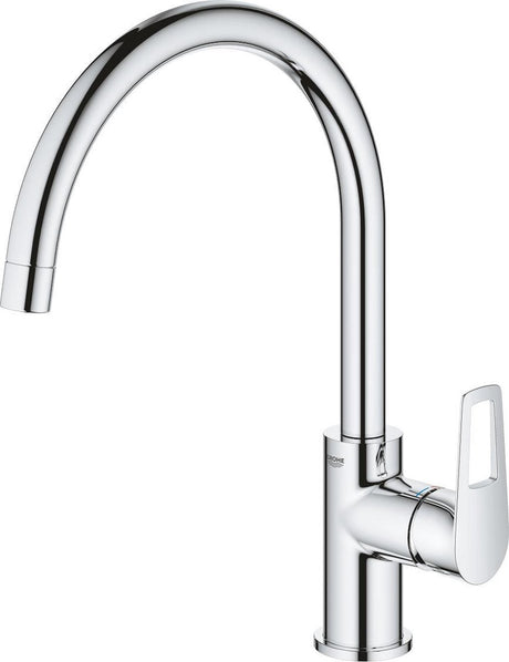 Grohe bauloop Küchenarmatur – hoher Auslauf – 360° Schwenkbereich – Chrom