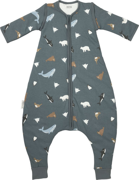Meyco baby arctic slaapoverall jumper - afritsbare mouwen - multicolour - 80cm - 2.5 tog