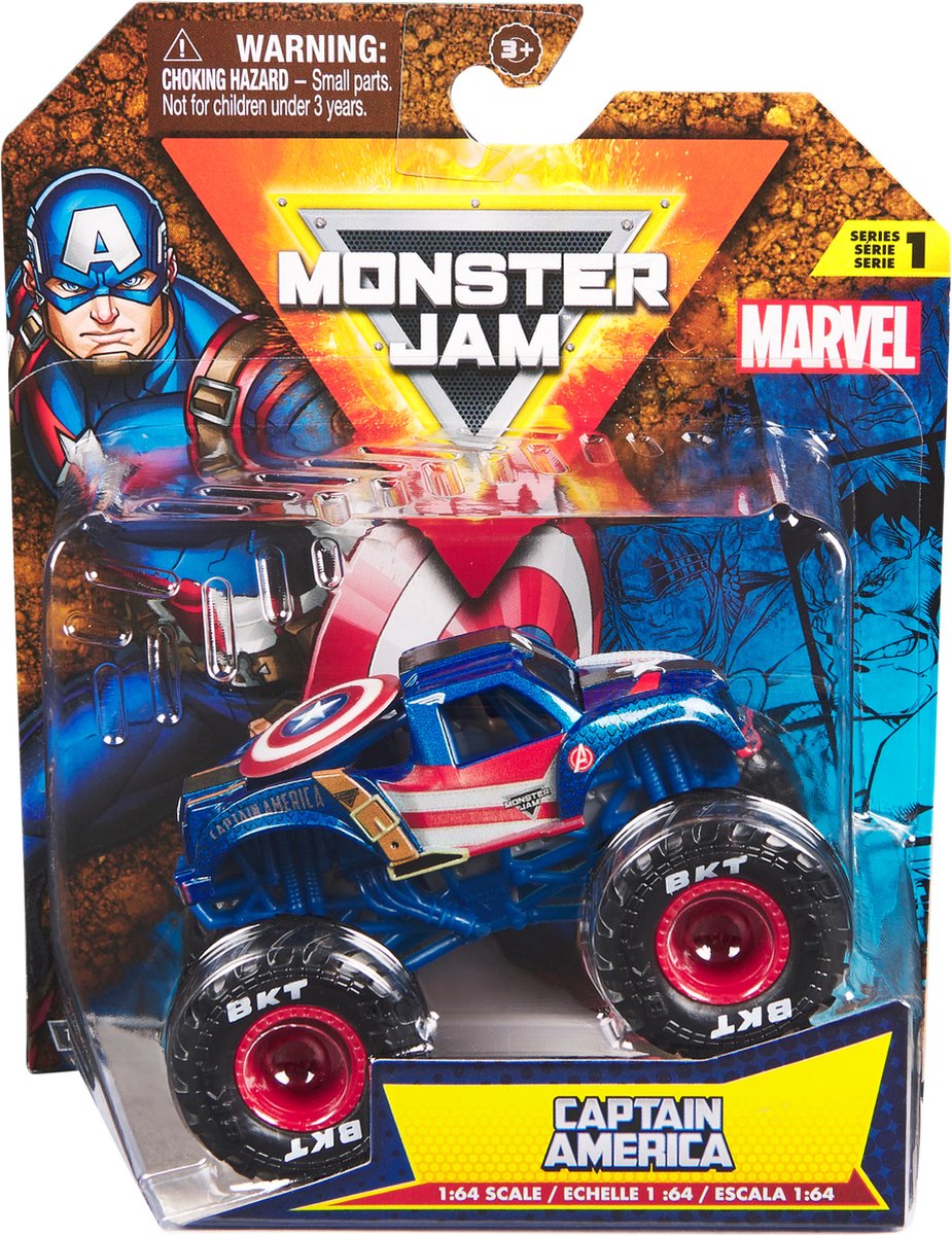 Monster Jam 1:64 1 Packung Marvel (Arsch) | 2 Stk