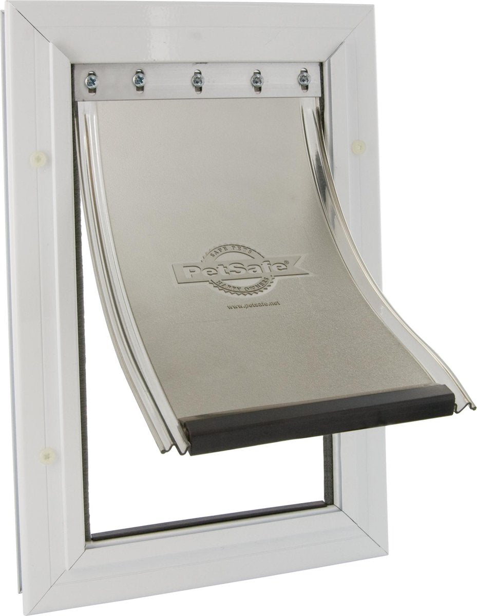 Petsafe Hundetür bis 45 kg Aluminium weiß