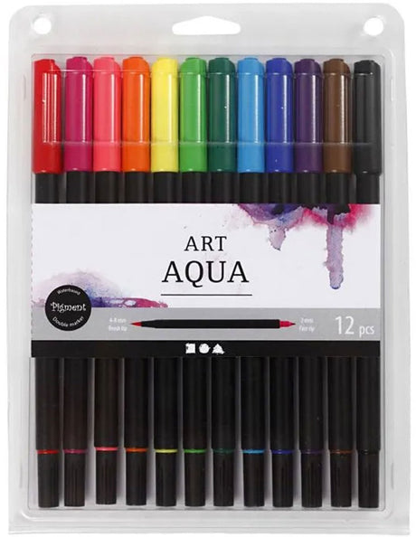 Kreativunternehmen https: www.cchobby.nl Aquarellmarker-Liniendicke-2-4-8-mm-Standardfarben-12-Stück-1-Box