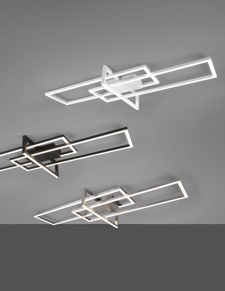 Trio Salinas - Deckenleuchte - Nickel matt - inkl. 1x SMD 34w - dimmbar mit Schalter - nicht dimmbar