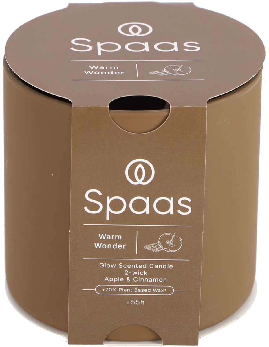 Spaas Glow Duftkerze 2 Dochte 55h – warmes Wunder | 3 Stück