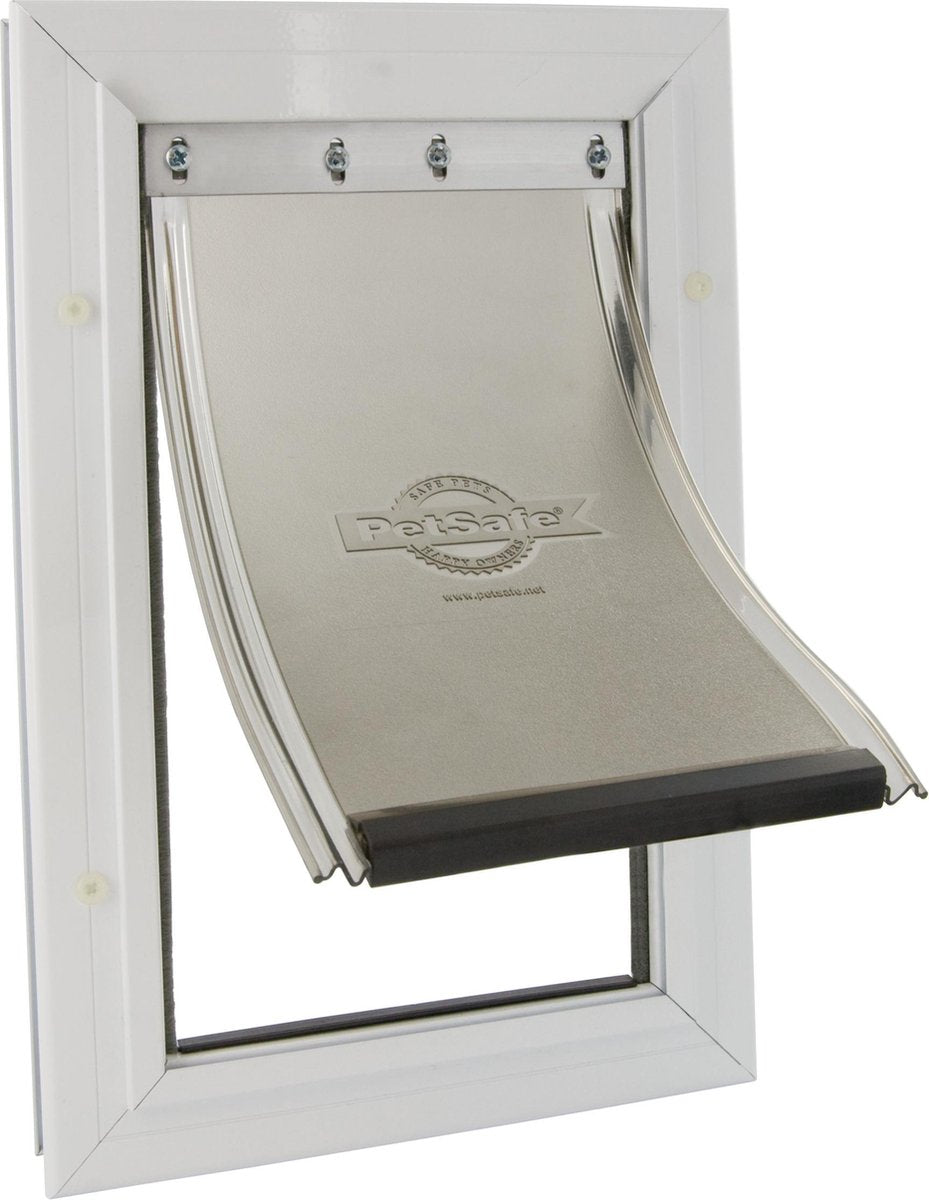 Petsafe Hundetür bis 18 kg Aluminium weiß