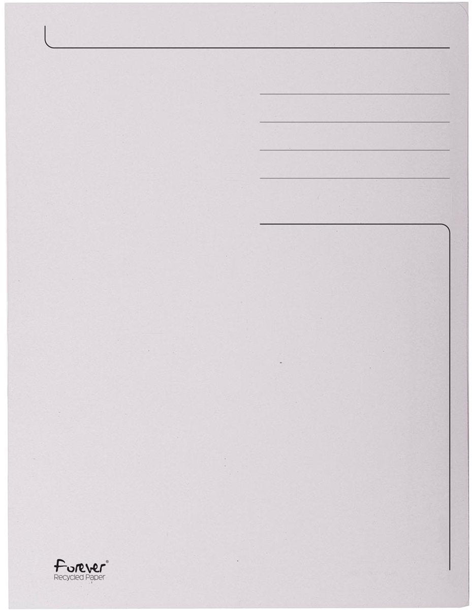 Exacompta 50x Forever® bedruckte Mappe mit 3 Klappen – 280 gm2 – 24,5 x 35 cm für Folio – Grau – 449019e