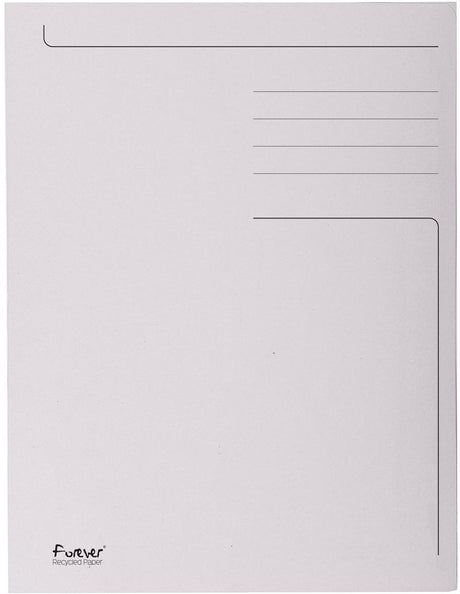 Exacompta 50x Forever® bedruckte Mappe mit 3 Klappen – 280 gm2 – 24,5 x 35 cm für Folio – Grau – 449019e
