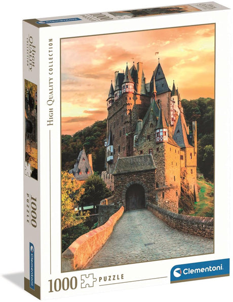 Ty Clementoni Goldene Stunde auf der Burg Eltz – Burgpuzzle 1000 Teile Erwachsene – Puzzle HQC hochwertige Kollektion ab 12 Jahren