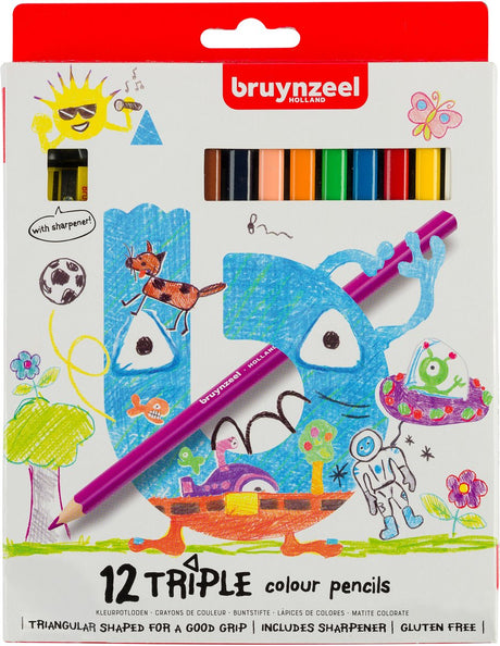 Bruynzeel Buntstifte dreifach 12 Stück | 3 Stück