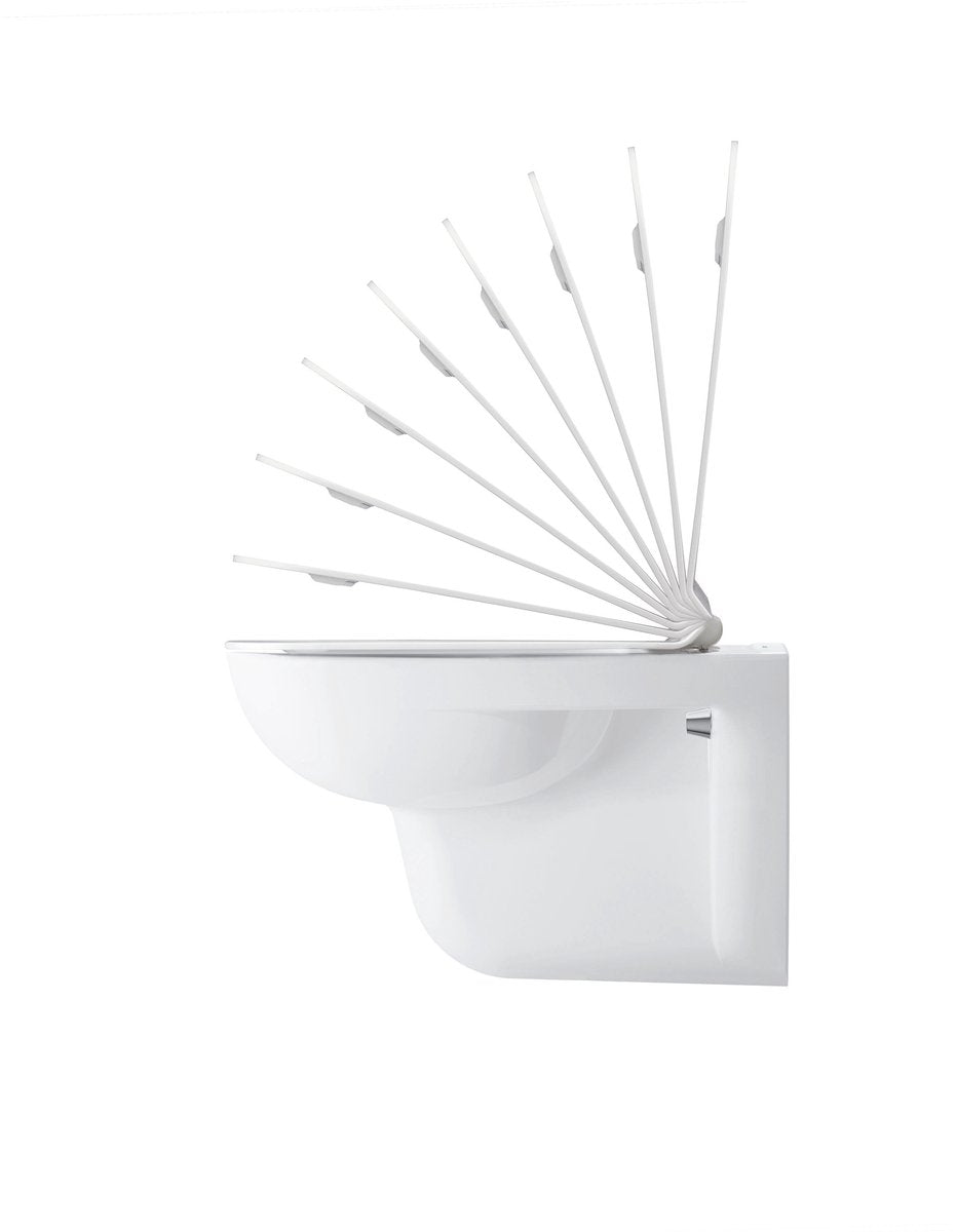 Duravit D-Code Toilettensitz 43,8 x 35,9 x 5 cm mit Absenkautomatik – Kunststoff – glänzend weiß