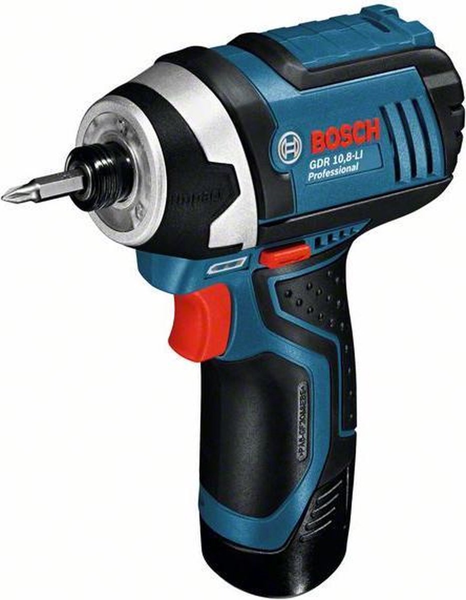 Bosch Professional GDR 12V-105 Schraubendreher – mit 2x 12V Akku (2,0 Ah) und Ladegerät – in L-Boxx