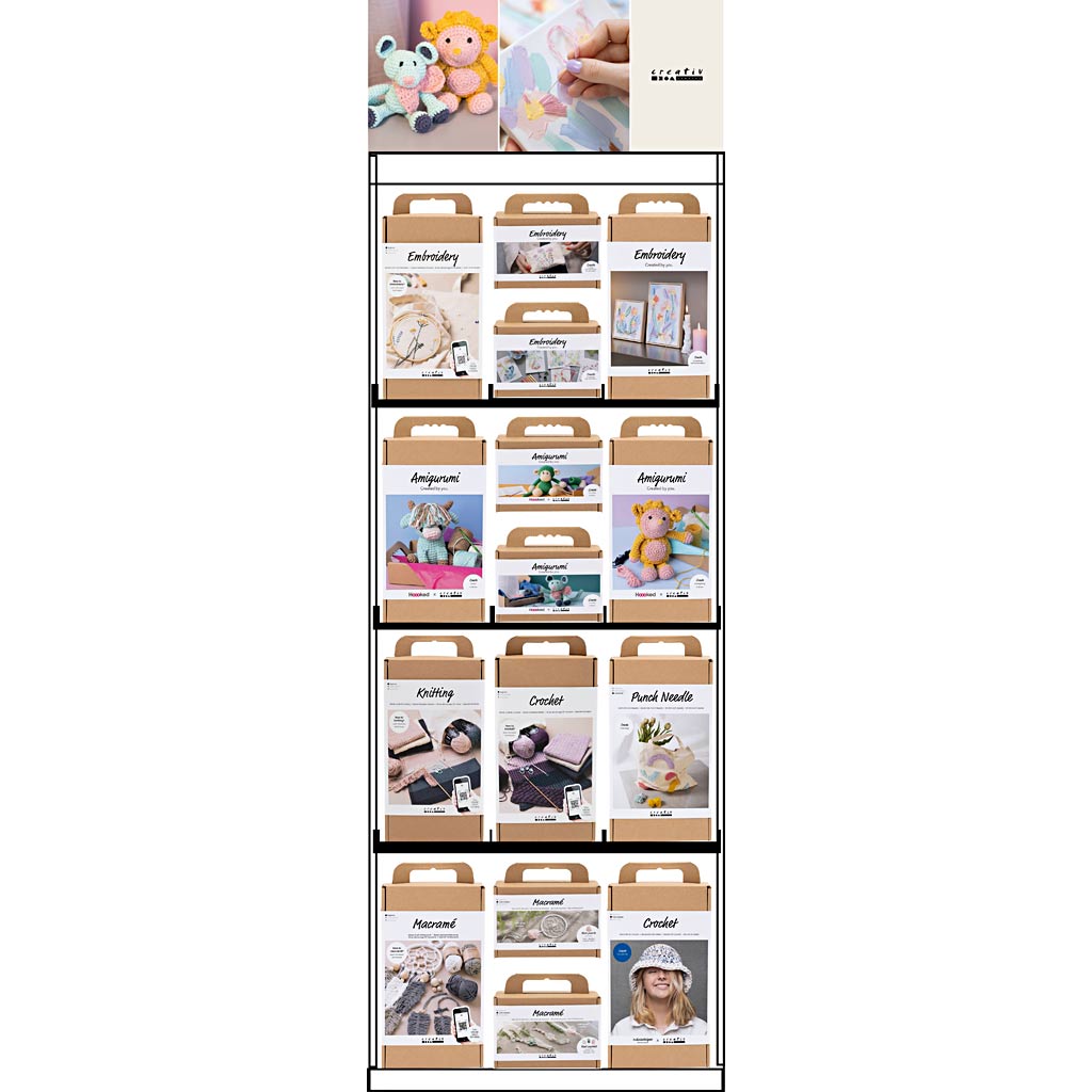Creativ Company Bodendisplay, zerlegt, Heldengarn, Erwachsene, H: 1580 mm, L: 600 mm, B: 400 mm, 75 Einheiten. 1 Stück