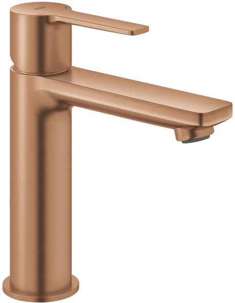 Grohe lineare neue S-Size-Waschtischarmatur – Push-Open – Ecojoy – Fastfixation Plus – gebürsteter warmer Sonnenuntergang