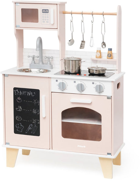Polarb Little Chef Spielküche in Rosa – mit Backofen, Herd, Mikrowelle, Licht und Ton