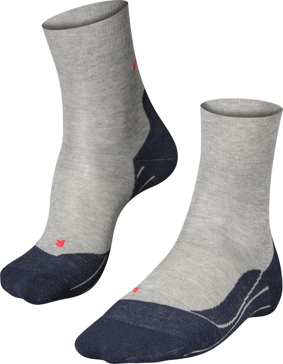 Falke ru4 Anti-Blister Baumwoll-Funktionsmaterial Laufsocken Herren Grau – Größe 39-41