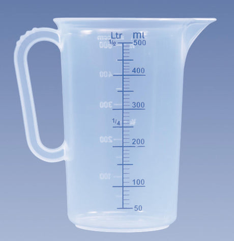Hünersdorff Messbecher 0,5 Liter PP Messbecher Kunststoff 0,5 Liter